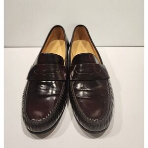 Cole Haan Men's Penny Loafers  Red Leather Shoes Size 11B
